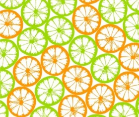 Fresh orange vector seamless pattern