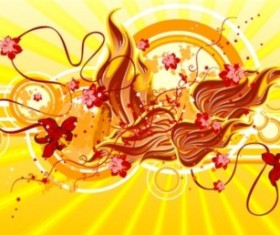 Bright dynamic design background vector