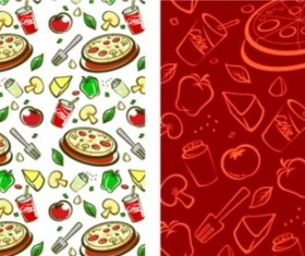 Fruit and vegetable theme background vector