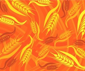 Bright golden wheat background vector