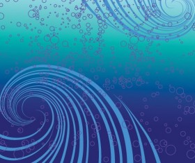 Blue whirlpool and bubble background vector design