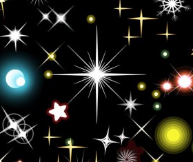 Starlight with snowflake background vector