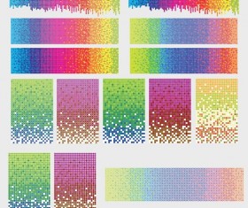 colored dots banner background vector