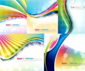 Bright dynamic colorful background vector material