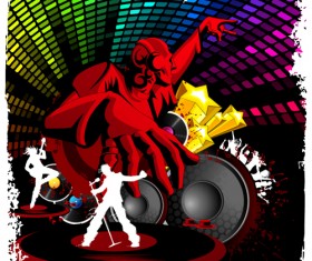 Music Party Backgrounds vector 02