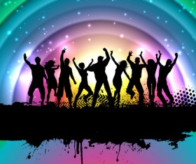 Music Party Backgrounds vector 03