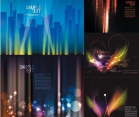 Different Bright Shiny fantasy background vectors material