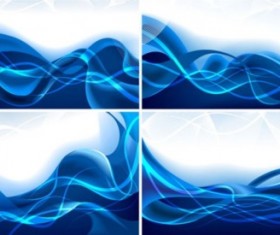 Dreams dynamic blue lines background vector set