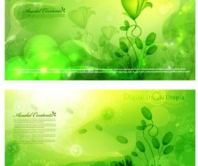 Spring green fantasy background vector