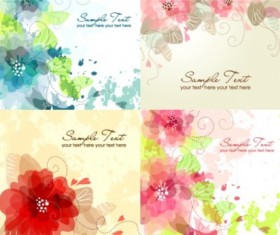dreamy watercolor flower background vectors material
