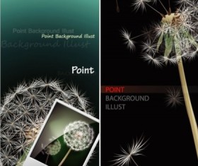 Recall design elements dandelion background vector
