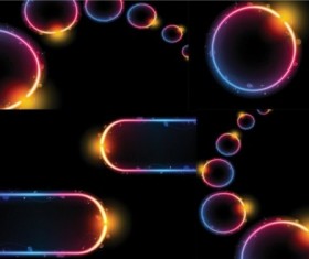 Colorful round light background vector