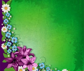 Retro backgrounds with flower vector