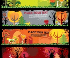 Autumn design elements banner vector