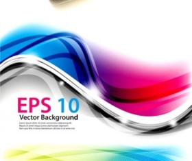 Colorful dynamic background vector set