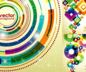 Colorful 3D graphics background vectors