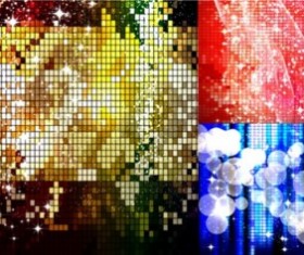 Starry mosaic background vector graphics