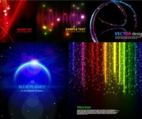 Different dazzle glare background vector design