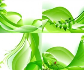 breath spring green background. vector