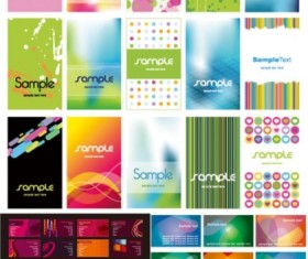 Different beautiful cards set vector