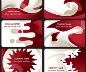 Fresh red card vector set