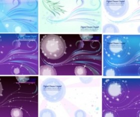 Dream flash background vectors material