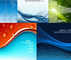 Set of desktop background vector