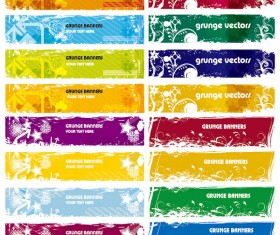 Garbage Banner vector graphics set