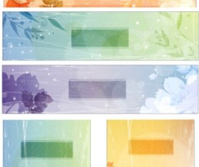 Retro style flowers background with banner vector