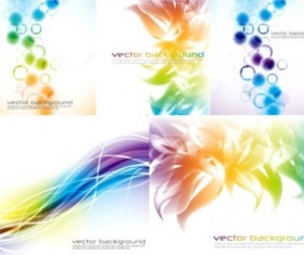Colorful modern background vector set