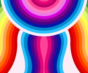 Colored Flow line background vector 02