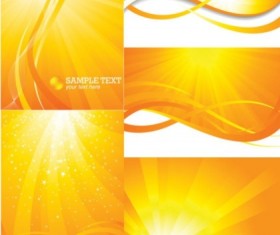 Golden wavy art background vector