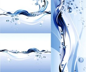Blue dynamic water background vector
