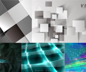 Fashion cubes background vectors set
