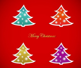 Christmas Tree Graphics vector set