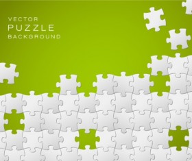 Green Puzzle background vector