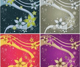 Floral beautiful backgrounds vector