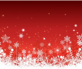 christmas red background with snow vector
