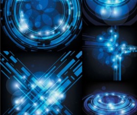 Technology blue design elements light background vector