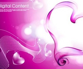 Dream heart background vector