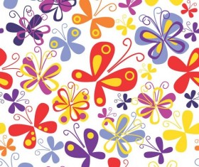 Colourful painted butterfly background vector