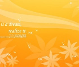Dream autumn flower background vector