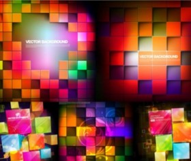 Neon plaid background shiny vector