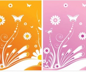 Colored Spring Templates vector background