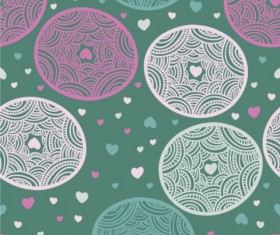 Painted circular background vector set