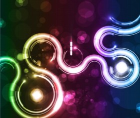 Colorful curve backgrounds vectors