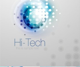 Blue water with tech background vector material