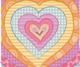 Cartoon love heart background vector