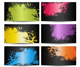 Ink card colored vector material