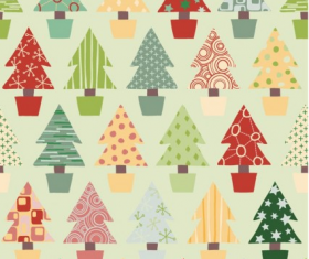 Abstract Christmas Tree Seamless pattern vector
